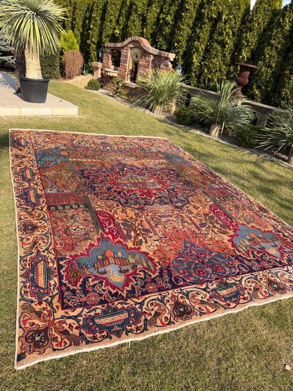 Dywan perski Kaschmar Figural, 395x290 cm, multikolor, wełna, Iran" - 289211