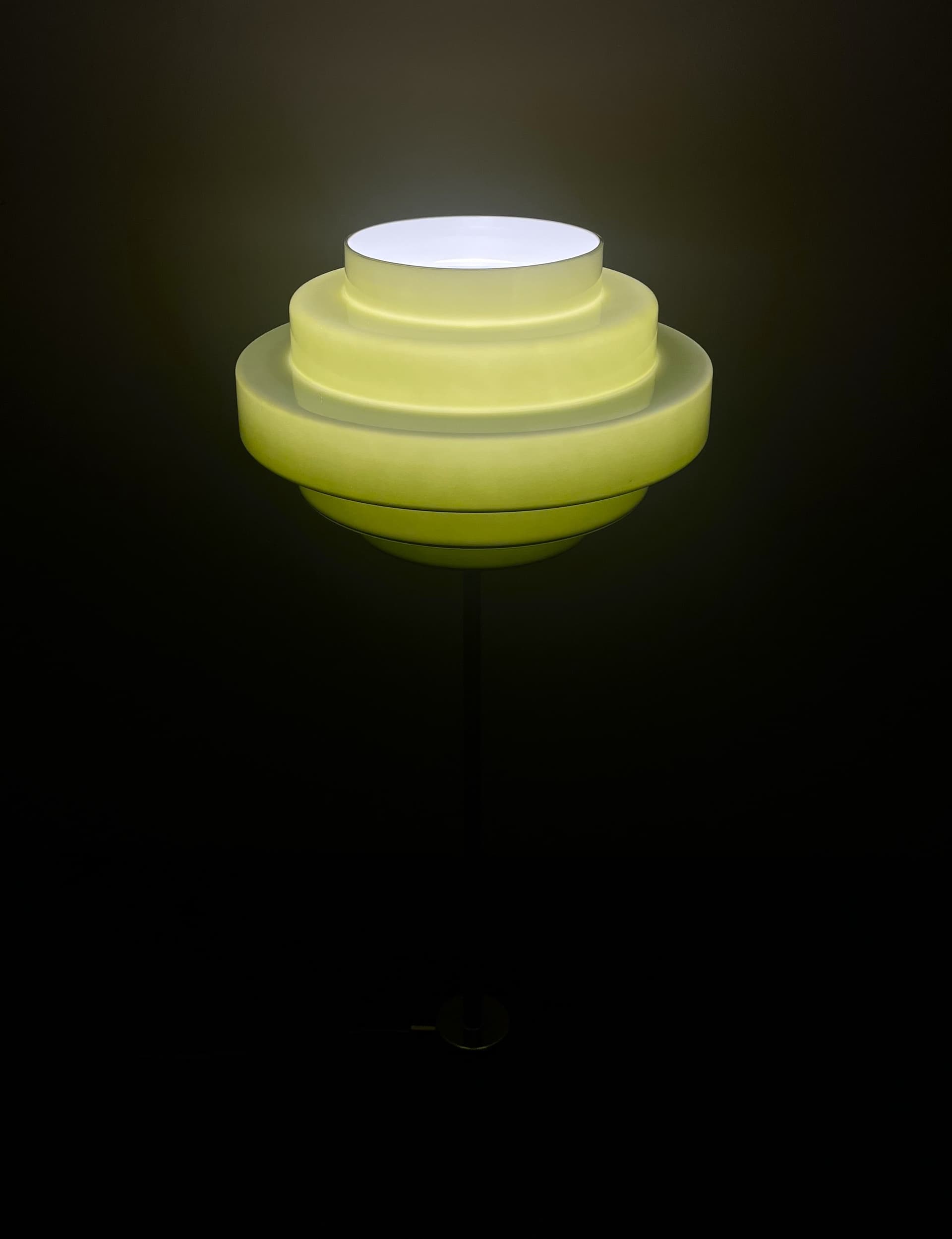 Lampa biurkowa, zielony, szkło, Niemcy, lata 70. - 289264