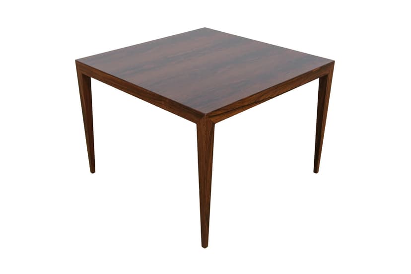 Coffee table, brown rosewood, by S. Hansen, Denmark, 1960s.