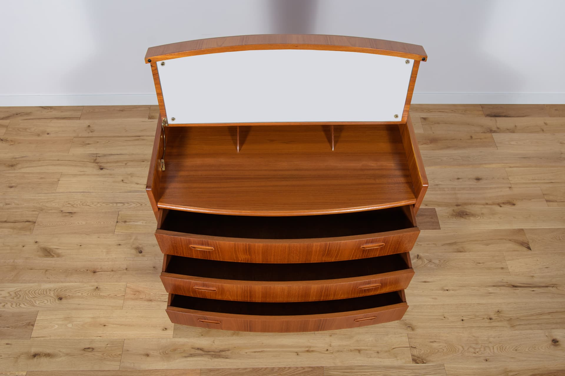 Toaletka, teak brązowy, Dania, lata 60. - 289363