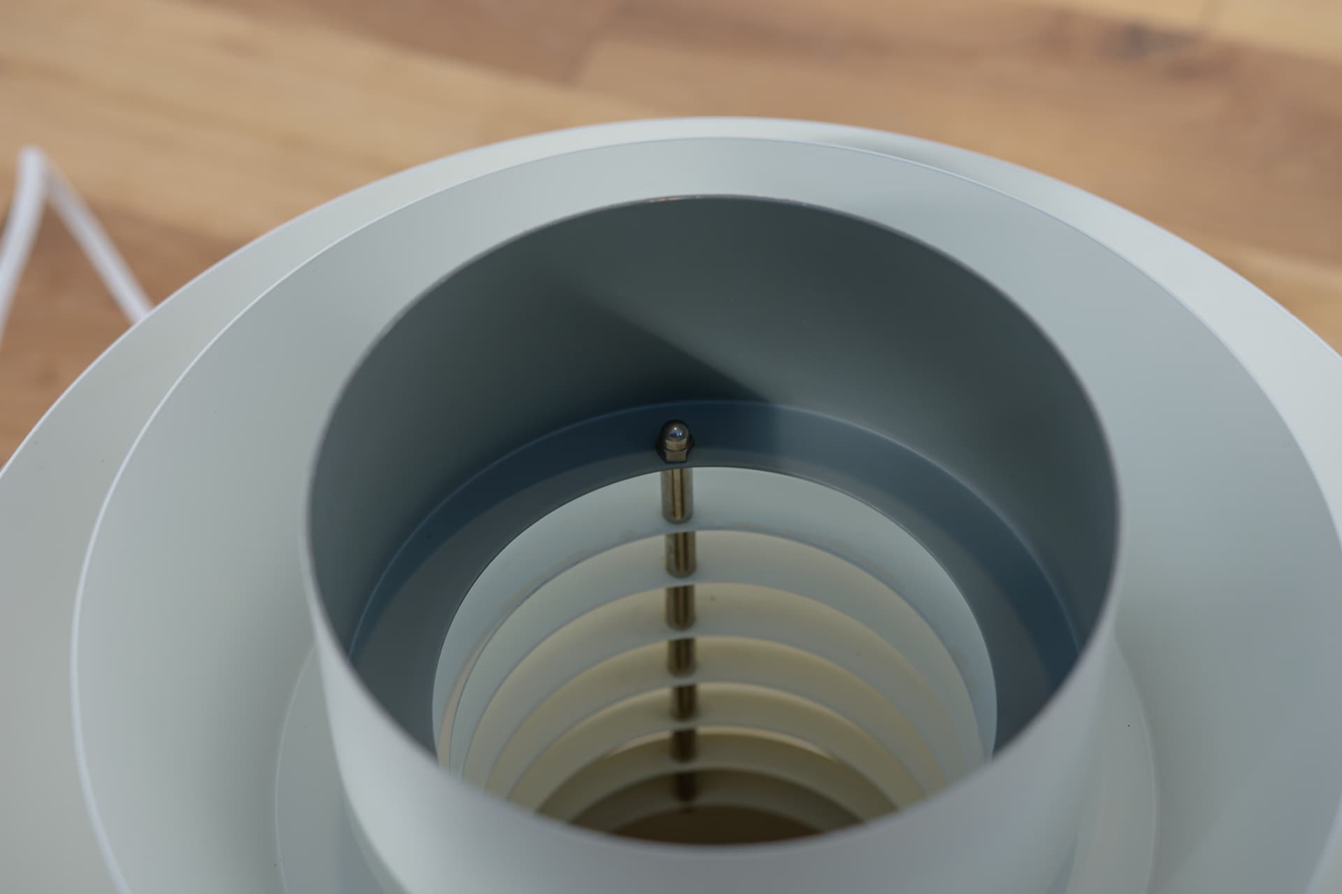 Lampa wisząca Verona, aluminium biały, proj. S. Middelboe, Fog & Mørup, Dania, lata 60. - 289396