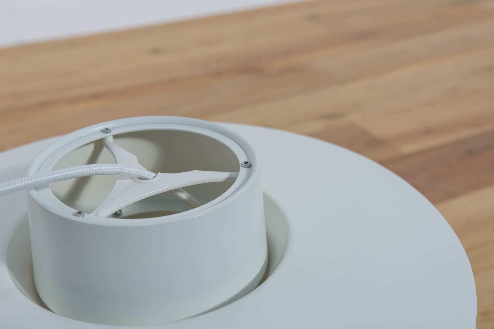 Lampa wisząca Verona, aluminium biały, proj. S. Middelboe, Fog & Mørup, Dania, lata 60. - 289395