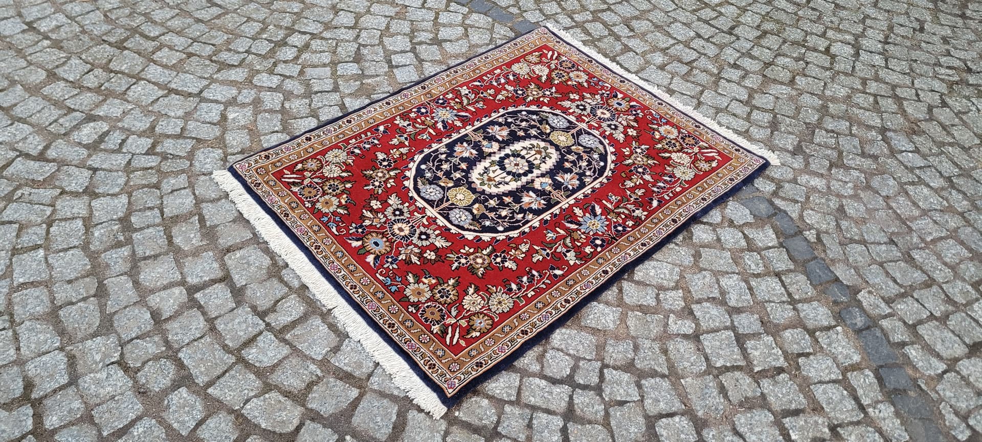 Dywan Ghom, multikolor, wełna kork bawełna, Iran, 77x105 cm - 289411