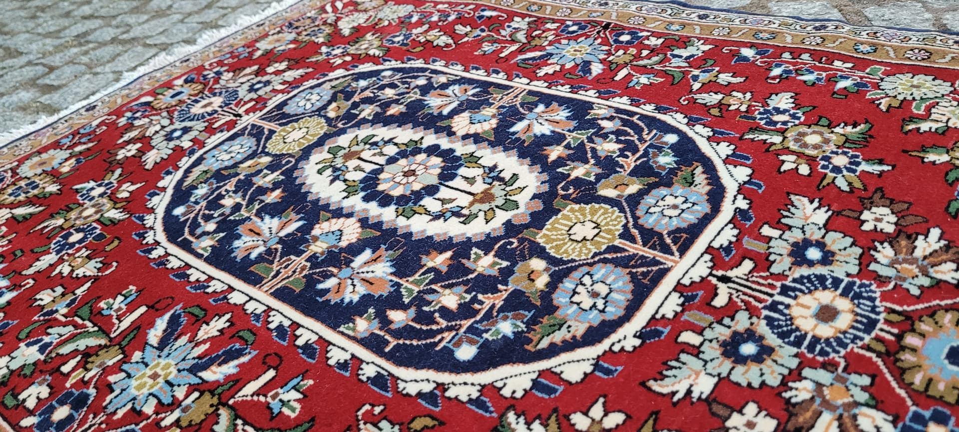 Dywan Ghom, multikolor, wełna kork bawełna, Iran, 77x105 cm - 289403