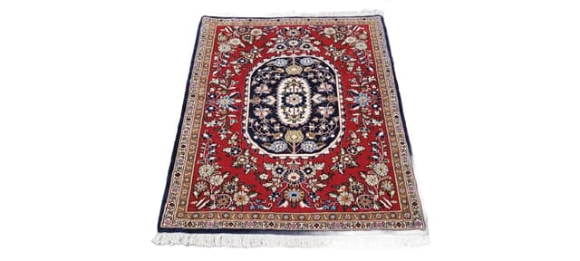 Dywan Ghom, multikolor, wełna kork bawełna, Iran, 77x105 cm - WYMIARY