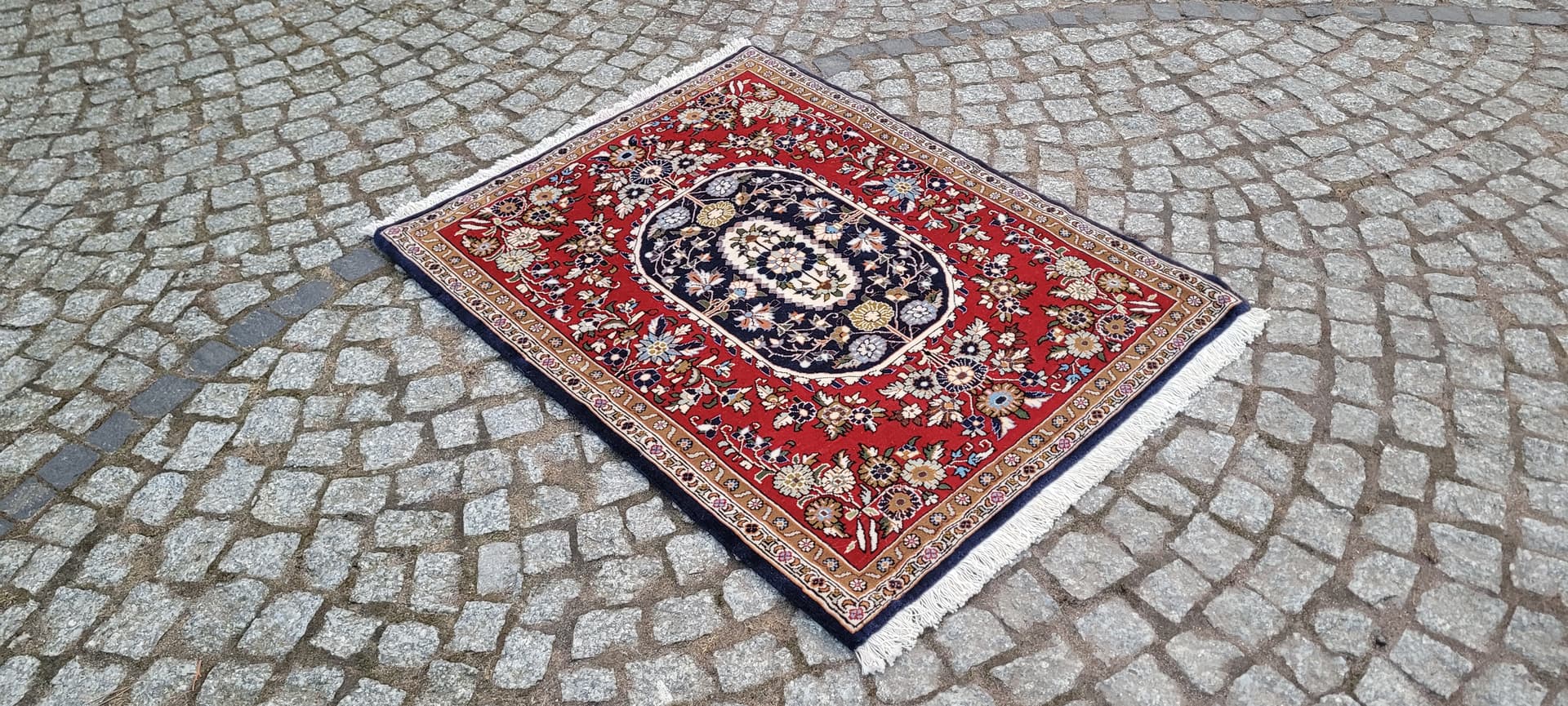 Dywan Ghom, multikolor, wełna kork bawełna, Iran, 77x105 cm - 289409