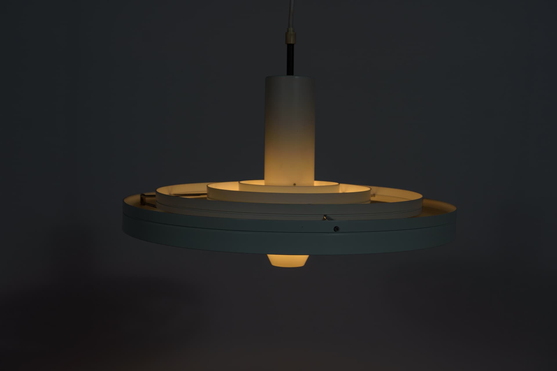 Lampa wisząca Fibonacci, metal szary, proj. S. Frandsen, Fog & Mørup, Dania, lata 60. - 289416