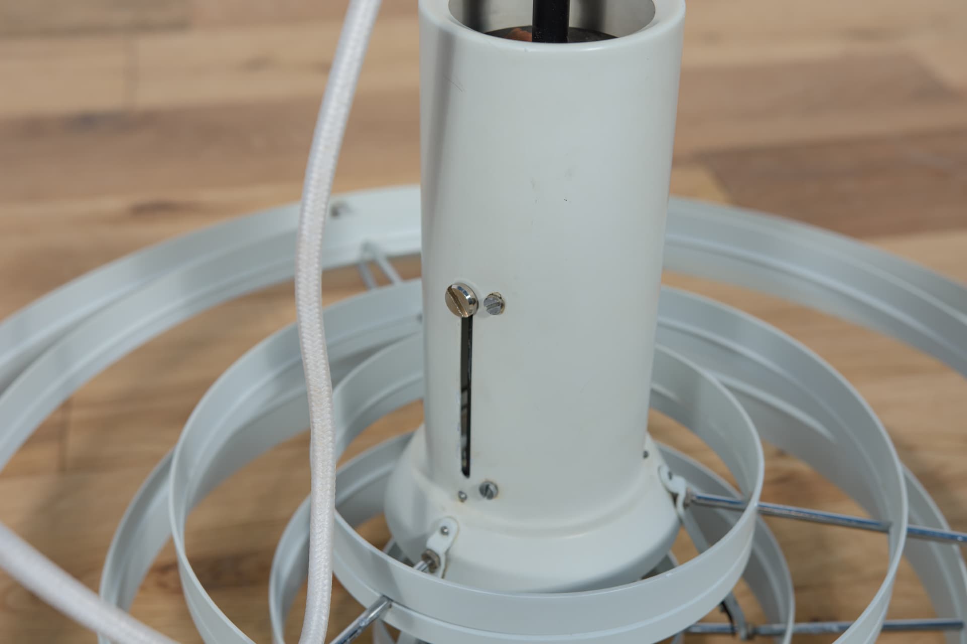 Lampa wisząca Fibonacci, metal szary, proj. S. Frandsen, Fog & Mørup, Dania, lata 60. - 289424