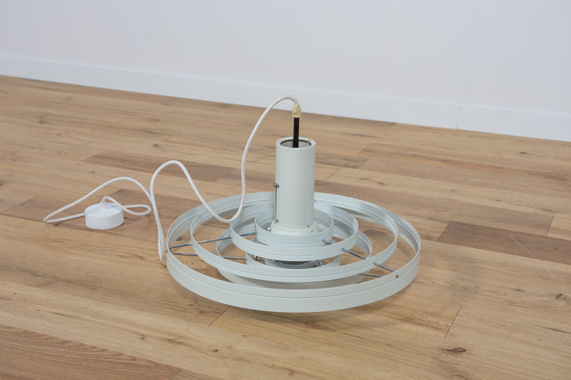 Lampa wisząca Fibonacci, metal szary, proj. S. Frandsen, Fog & Mørup, Dania, lata 60. - 289418