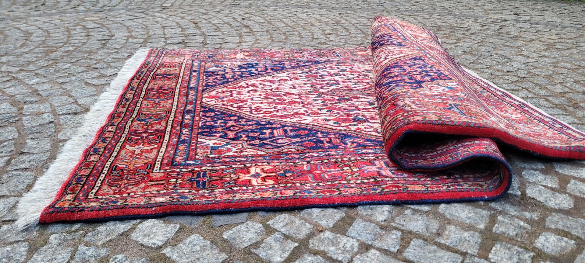 Dywan Senneh, multikolor, wełna, Iran, lata 70. - 289440