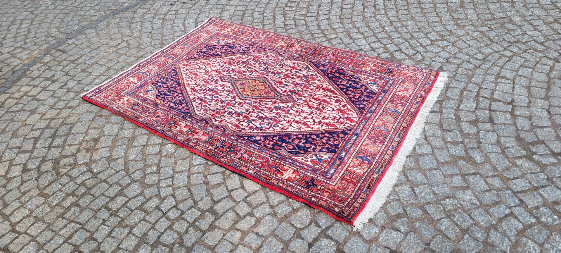 Dywan Senneh, multikolor, wełna, Iran, lata 70. - 289446