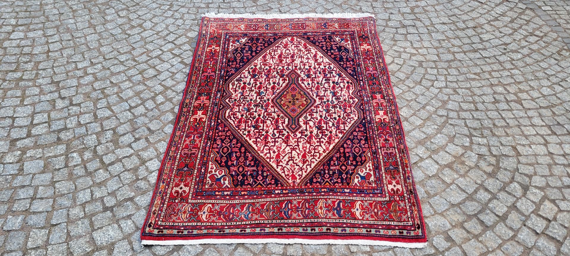 Dywan Senneh, multikolor, wełna, Iran, lata 70. - 289449