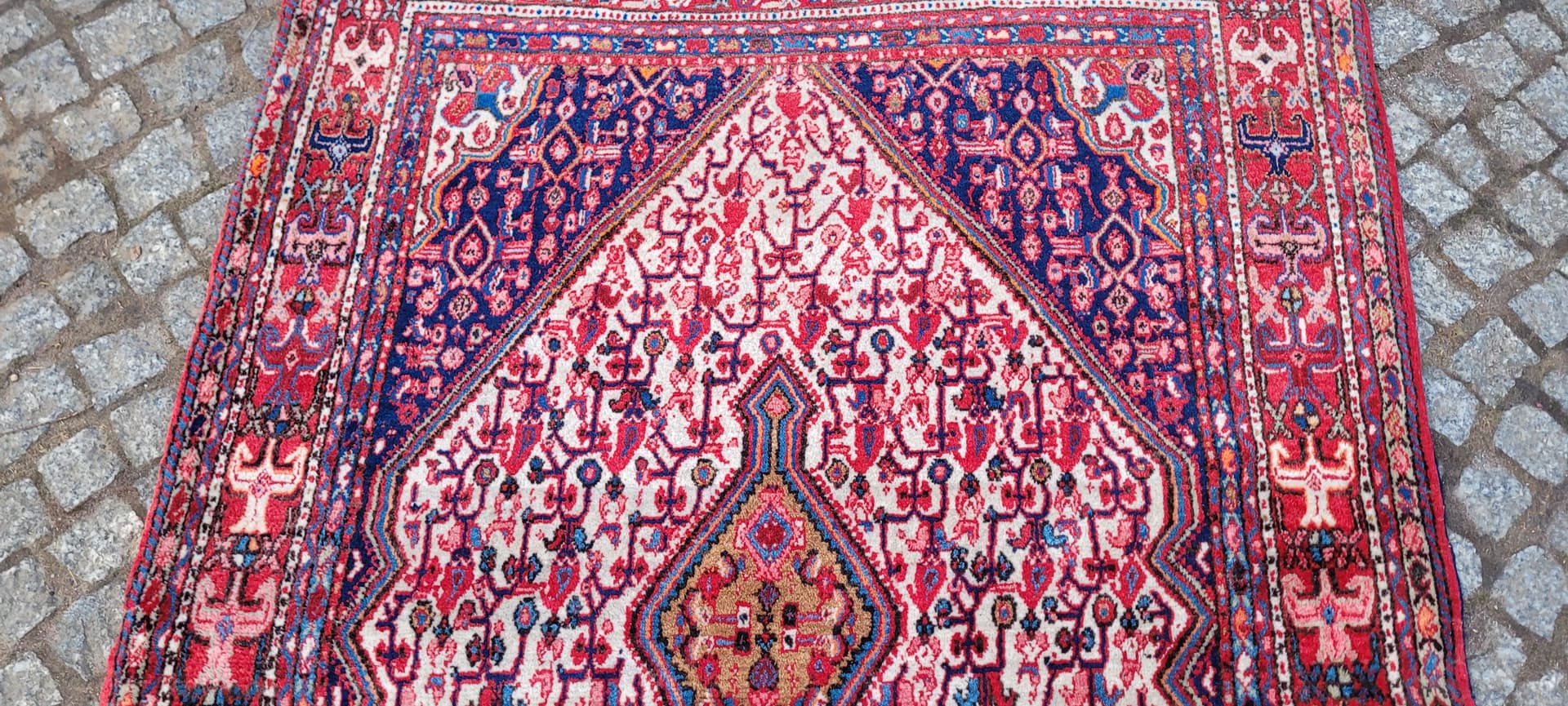 Dywan Senneh, multikolor, wełna, Iran, lata 70. - 289453