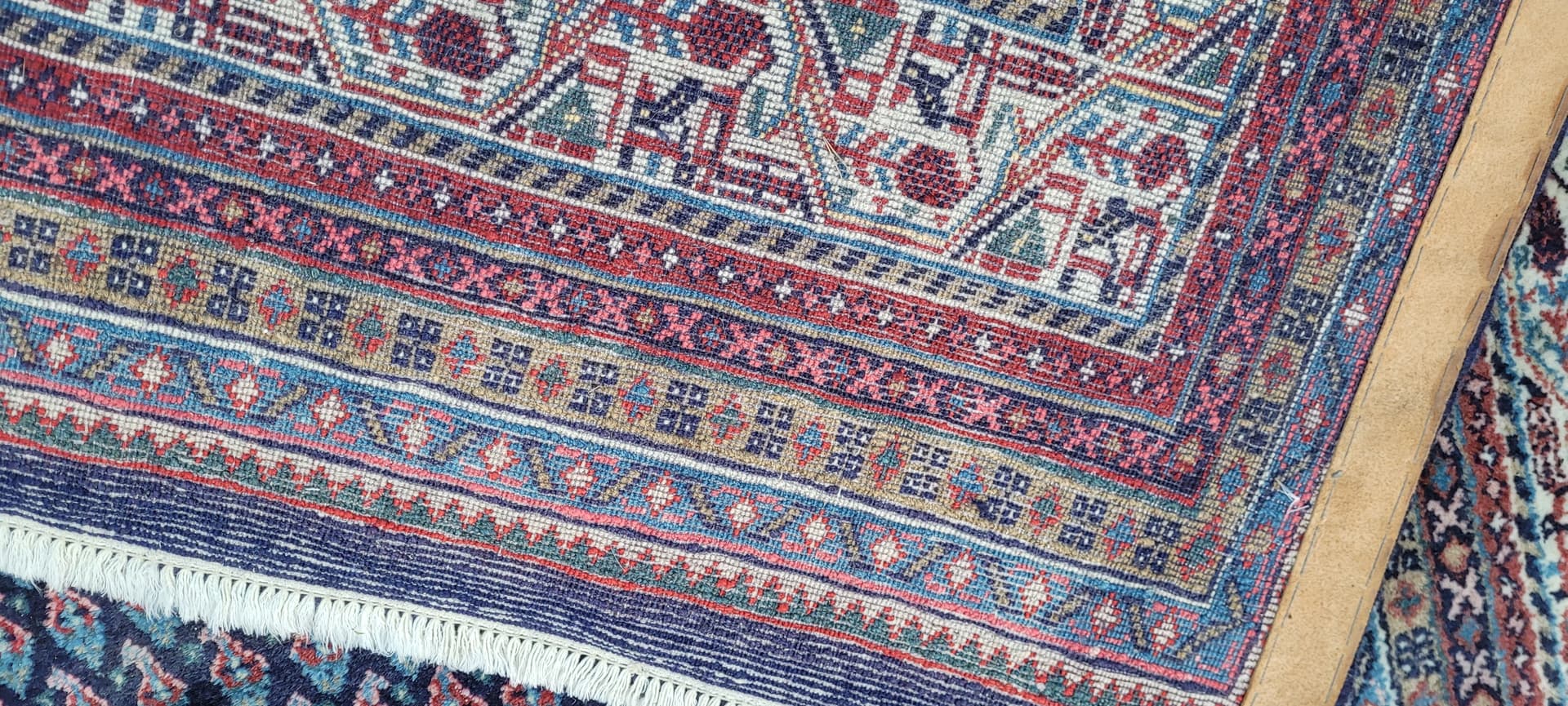 Dywan Sarough-Mir 220x320 cm, wełna niebieska, bawełna biała, Iran, początek XX w. - 289480