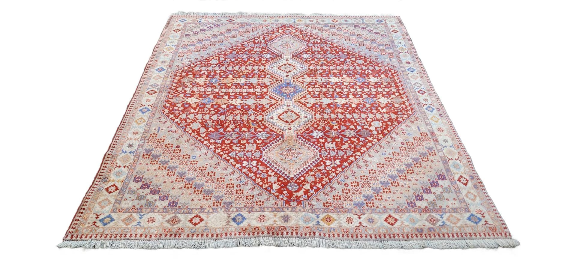 Dywan perski Yalameh, 200x245 cm, multikolor, wełna, Iran, lata 70.