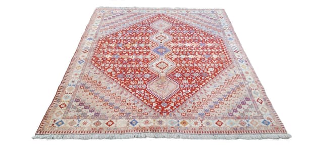 Dywan perski Yalameh, 200x245 cm, multikolor, wełna, Iran, lata 70. - WYMIARY