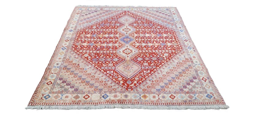 Dywan perski Yalameh, 200x245 cm, multikolor, wełna, Iran, lata 70.