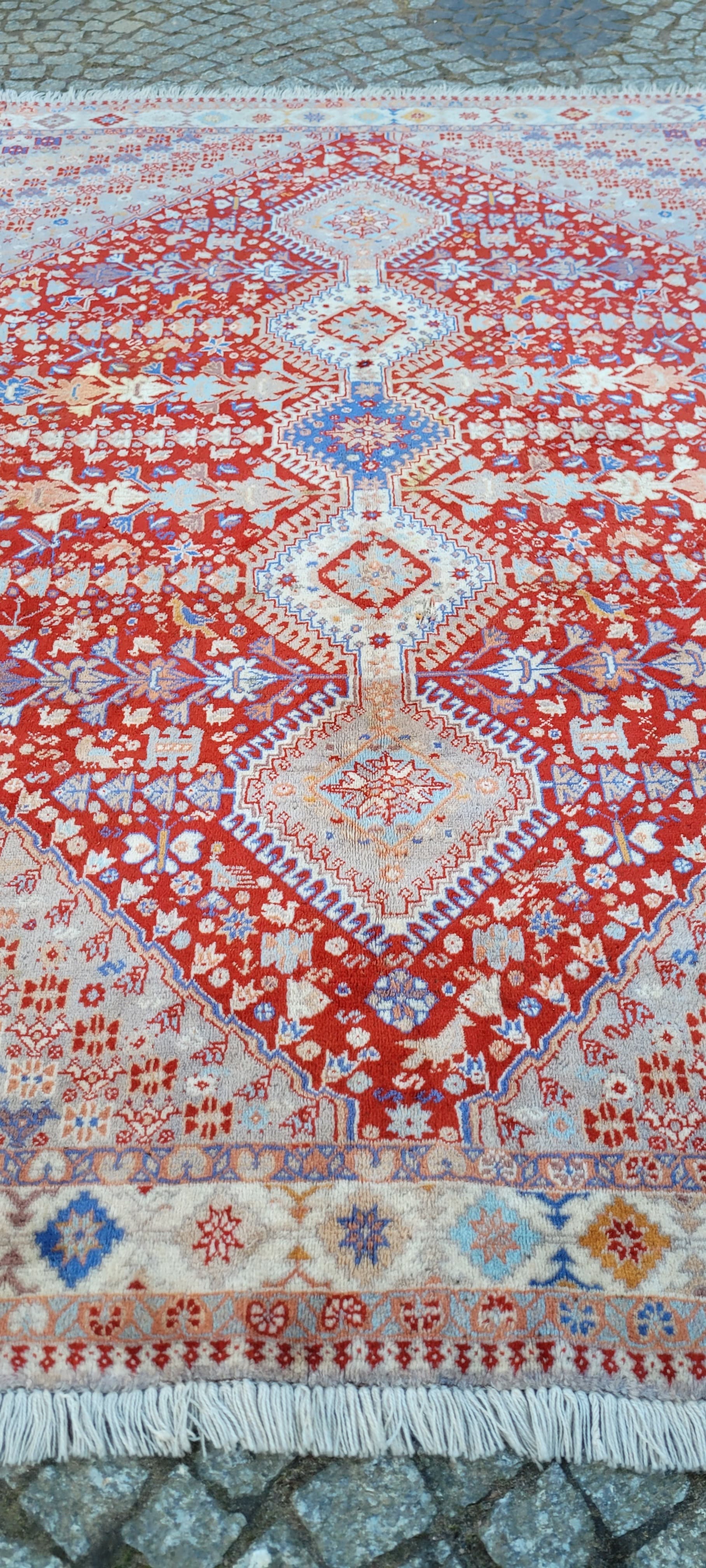 Dywan perski Yalameh, 200x245 cm, multikolor, wełna, Iran, lata 70. - 289483
