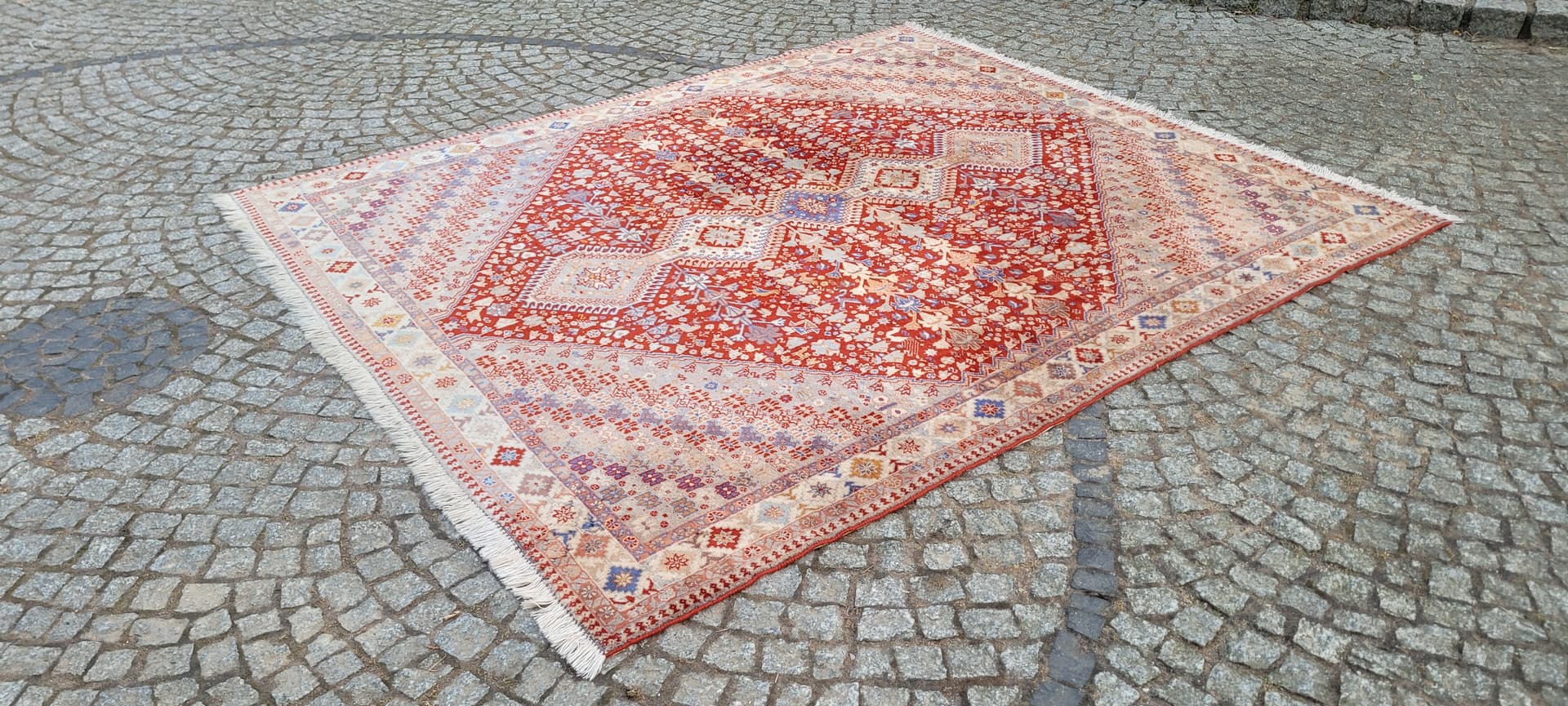 Dywan perski Yalameh, 200x245 cm, multikolor, wełna, Iran, lata 70. - 289490