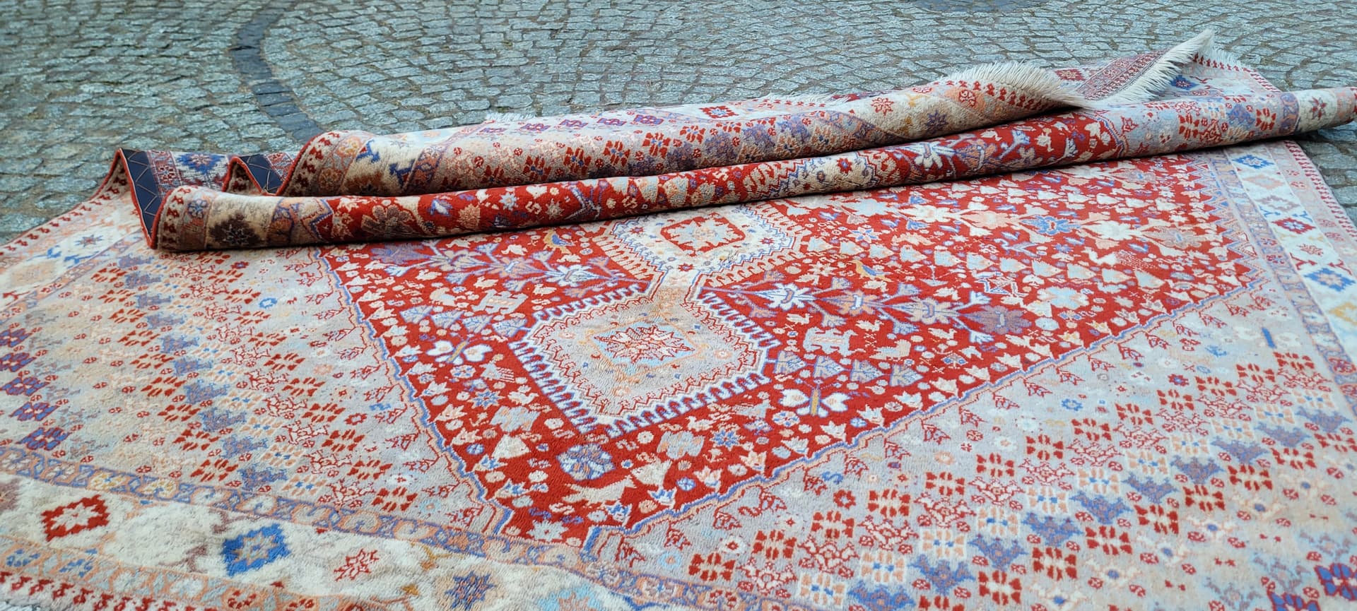 Dywan perski Yalameh, 200x245 cm, multikolor, wełna, Iran, lata 70. - 289487