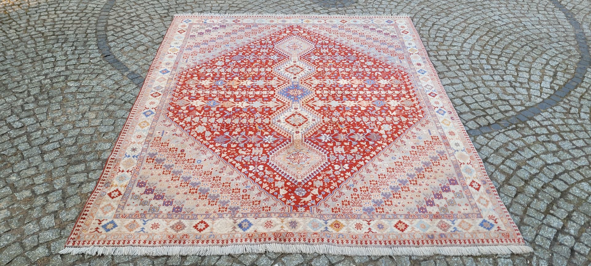 Dywan perski Yalameh, 200x245 cm, multikolor, wełna, Iran, lata 70. - 289488