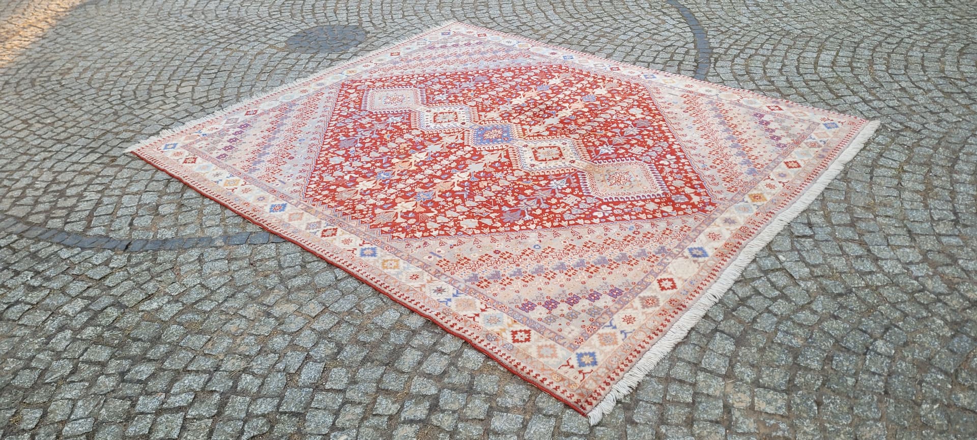 Dywan perski Yalameh, 200x245 cm, multikolor, wełna, Iran, lata 70. - 289489