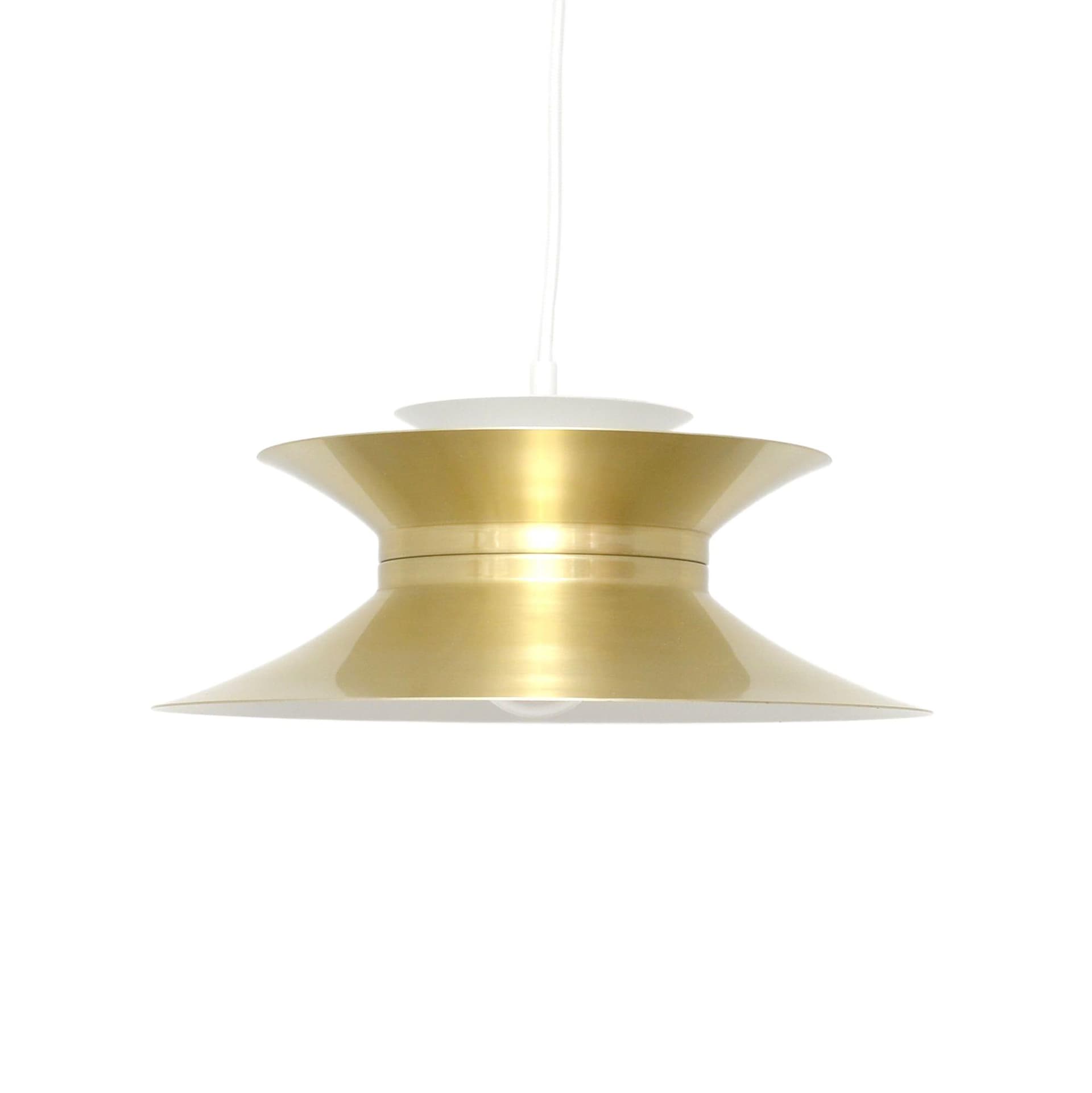 Lampa wisząca, złoty, metal, Vitrika, Dania, lata 70.