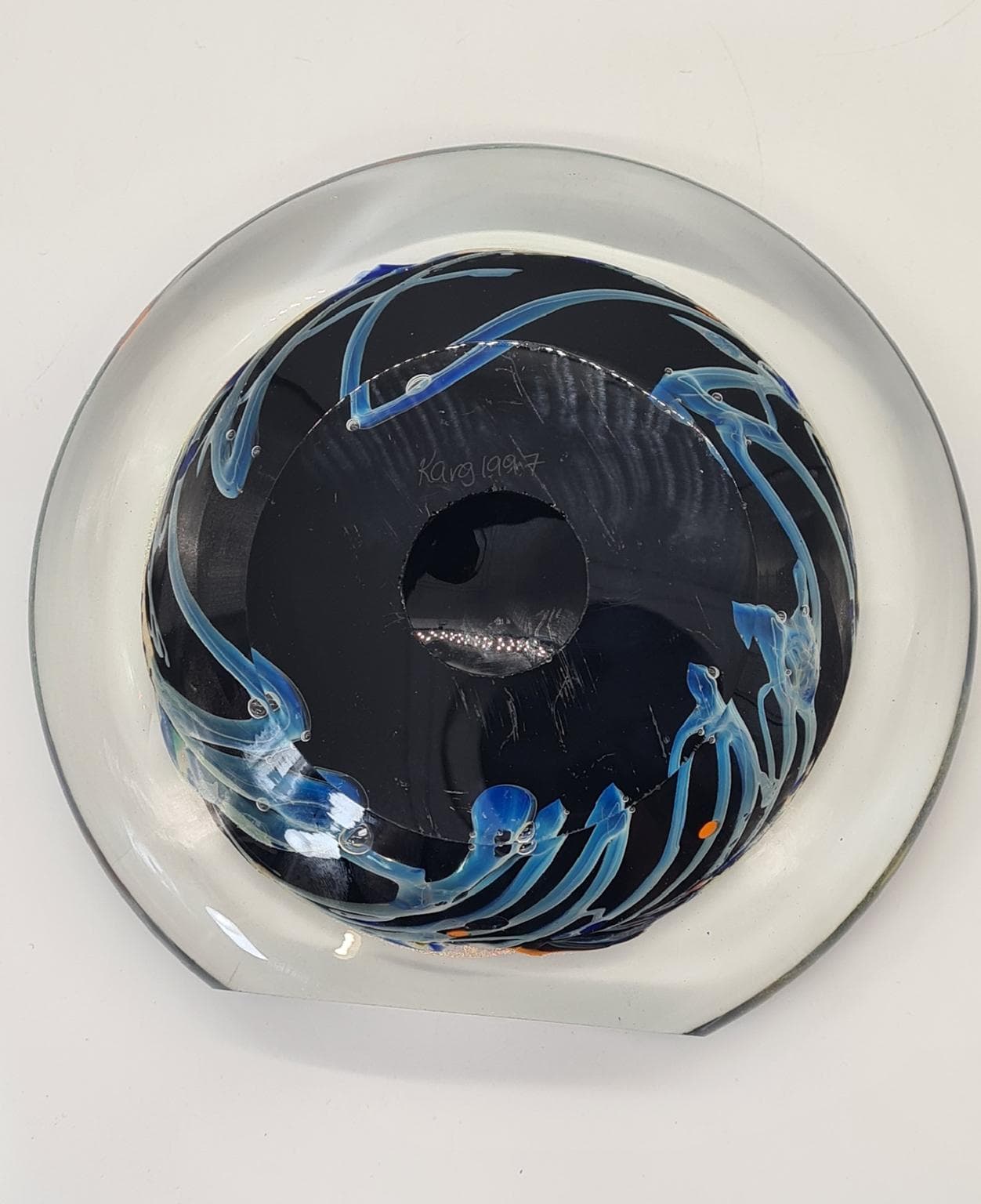 Rzeźba, multikolor, szkło, art. R. Karg, USA, lata 90. - 289588