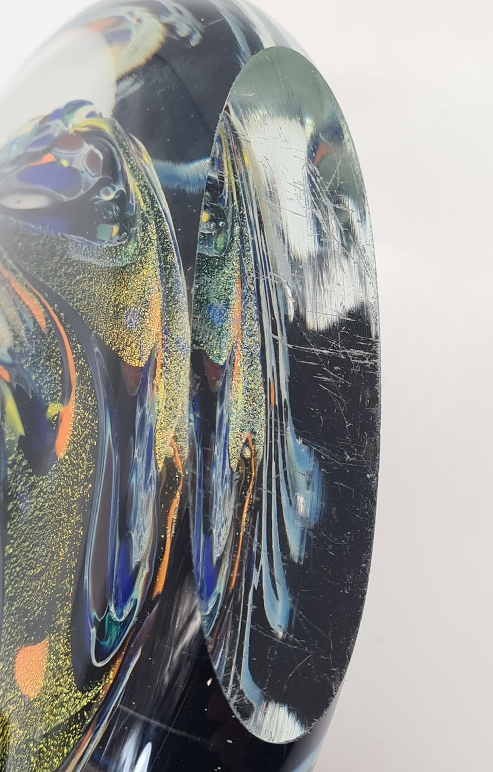 Rzeźba, multikolor, szkło, art. R. Karg, USA, lata 90. - 289587