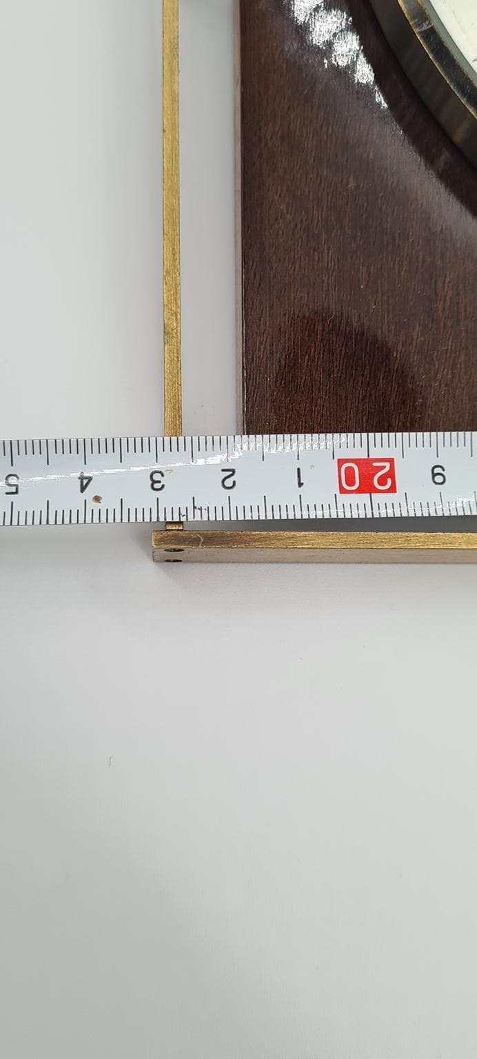 Zegar ścienny Mid-Century Modern, brązowy, Niemcy, lata 60. - 289595