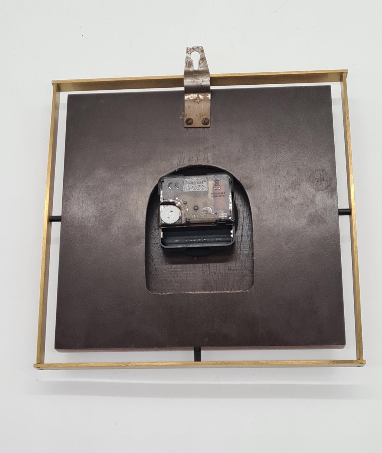 Zegar ścienny Mid-Century Modern, brązowy, Niemcy, lata 60. - 289593