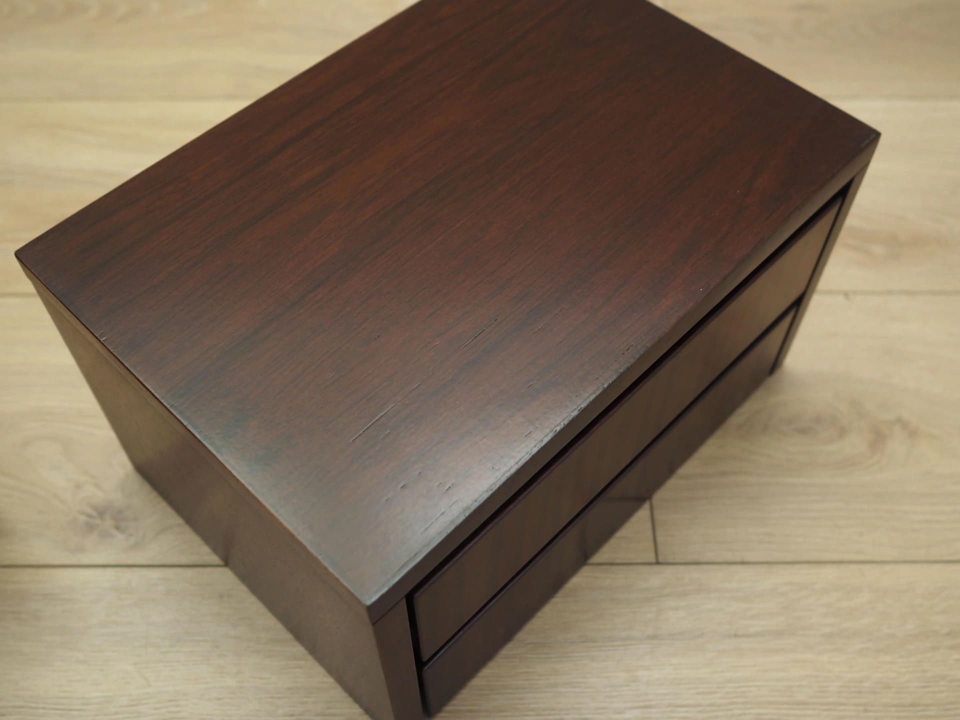 Set of nightstands, Scandinavian design, copper mahogany, Denmark, 1970s - 21493