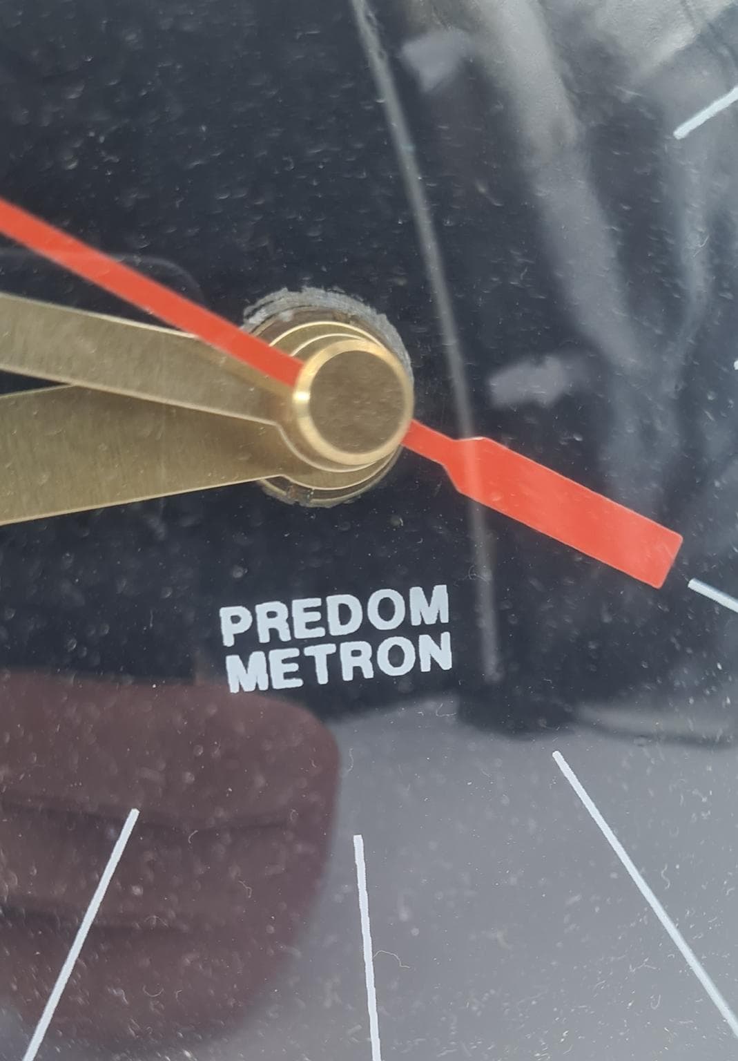 Zegar kominkowy Space Age, beżowy, ABS, metal, szkło, Polska, lata 70. - 289605