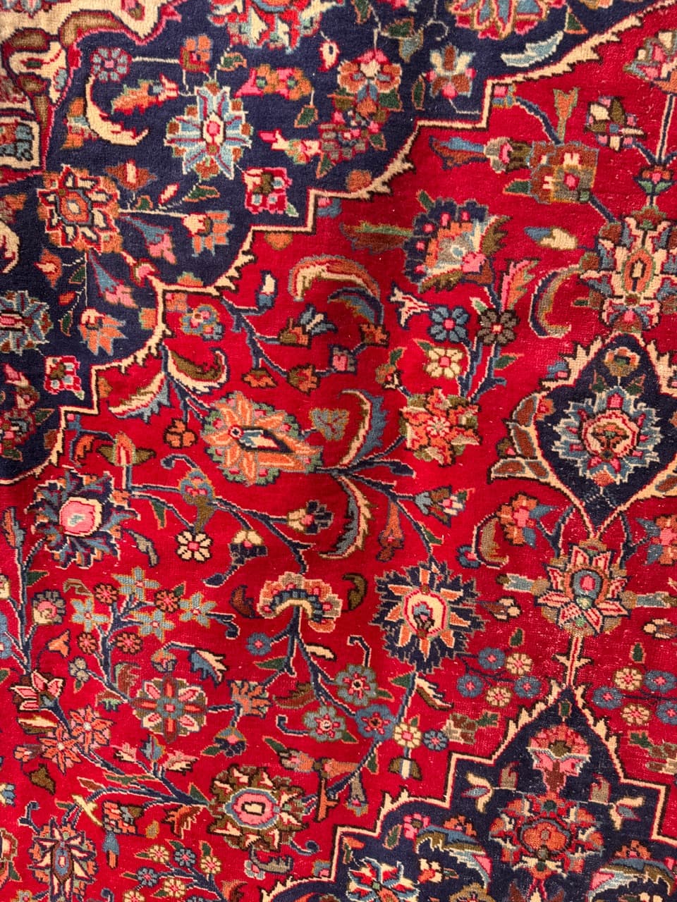 Dywan Keshan 400x300 cm, czerwony, wełna, Iran - 289621