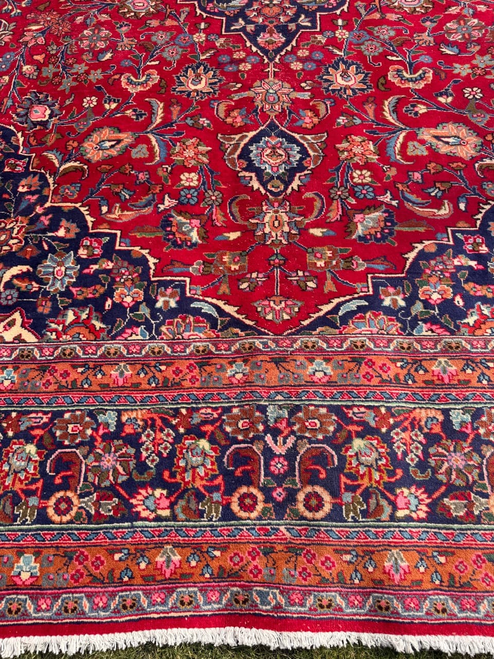 Dywan Keshan 400x300 cm, czerwony, wełna, Iran - 289630