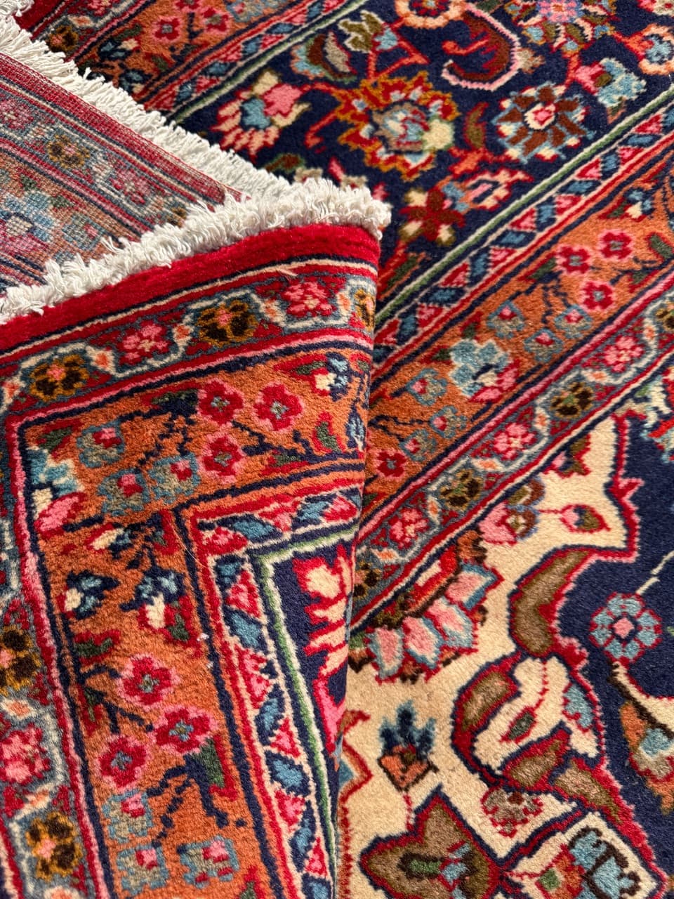 Dywan Keshan 400x300 cm, czerwony, wełna, Iran - 289628