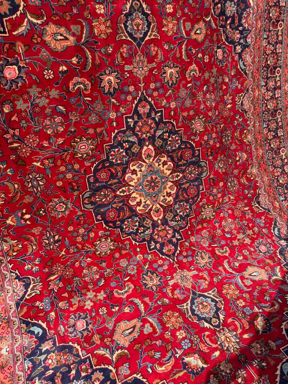 Dywan Keshan 400x300 cm, czerwony, wełna, Iran - 289624