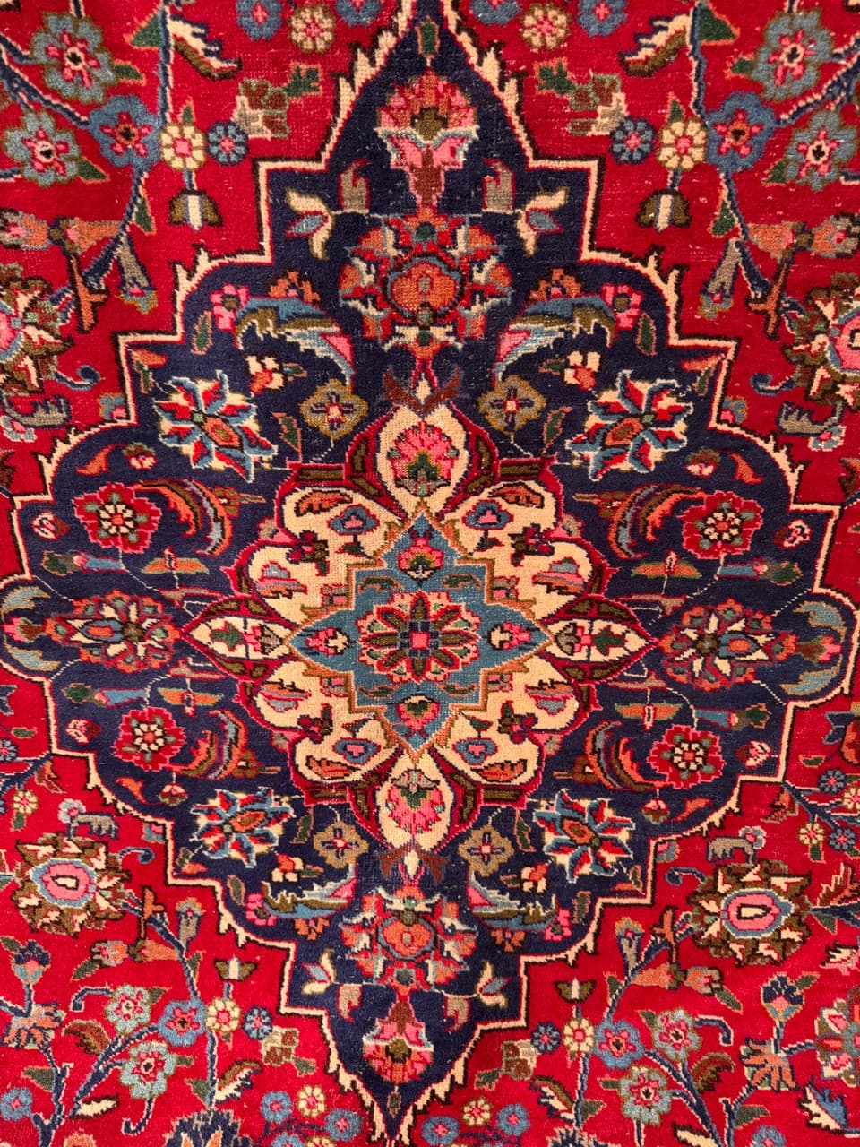 Dywan Keshan 400x300 cm, czerwony, wełna, Iran - 289619