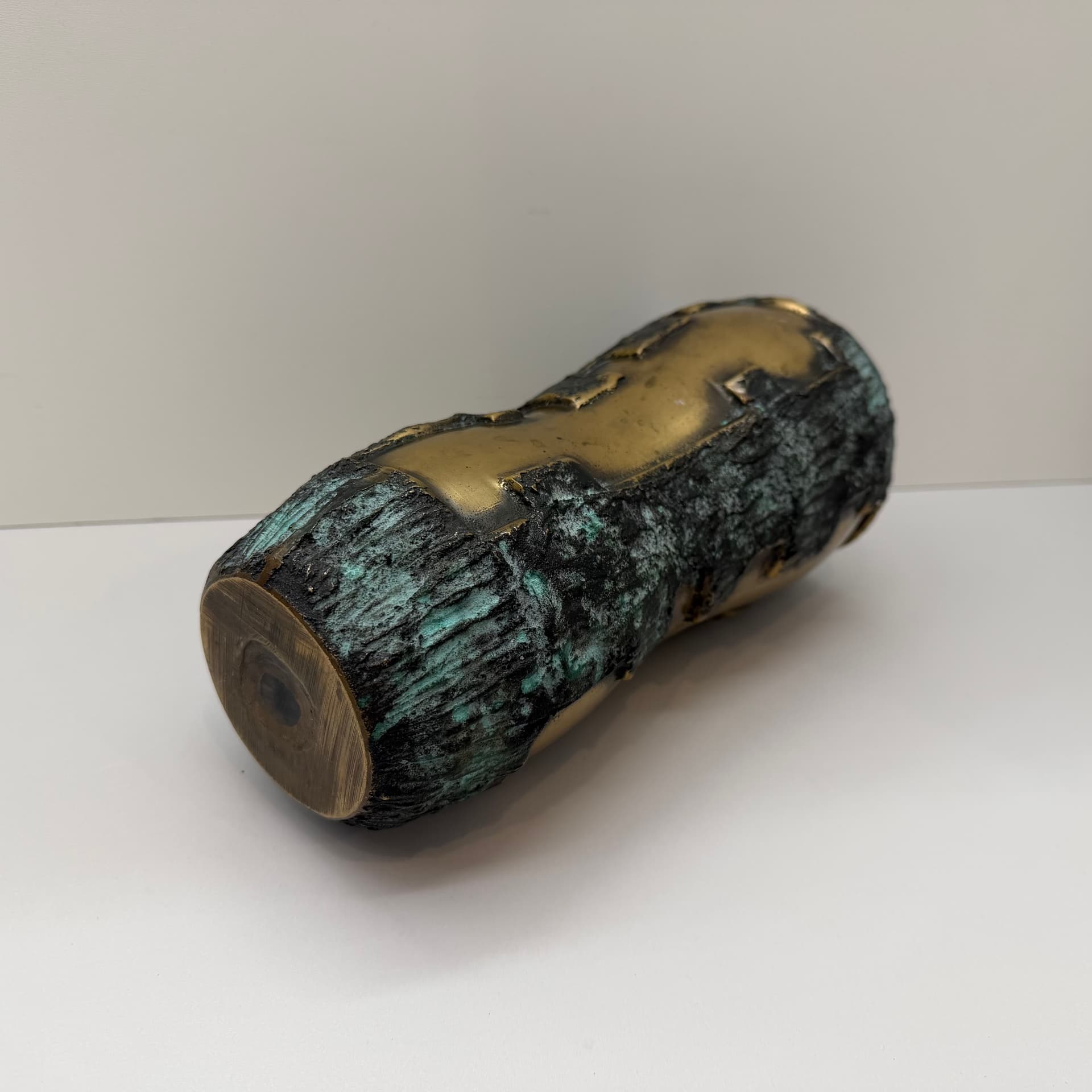 Wazon brutalistyczny, brązowy, mosiądz, Dania, lata 60. - 289667