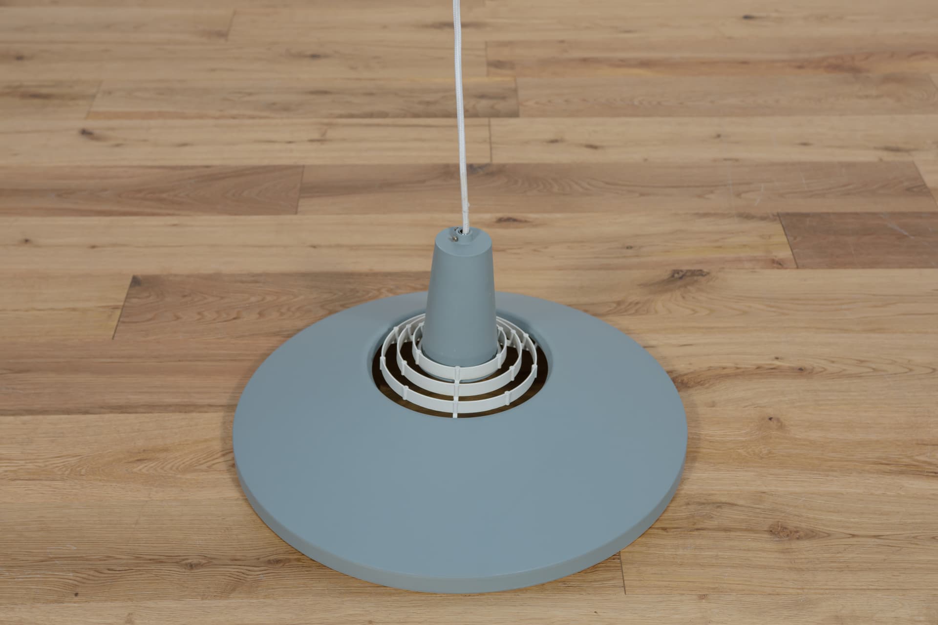 Lampa wisząca Fyns Plan, niebieski, metal, Lyfa, Dania, lata 70. - 289703