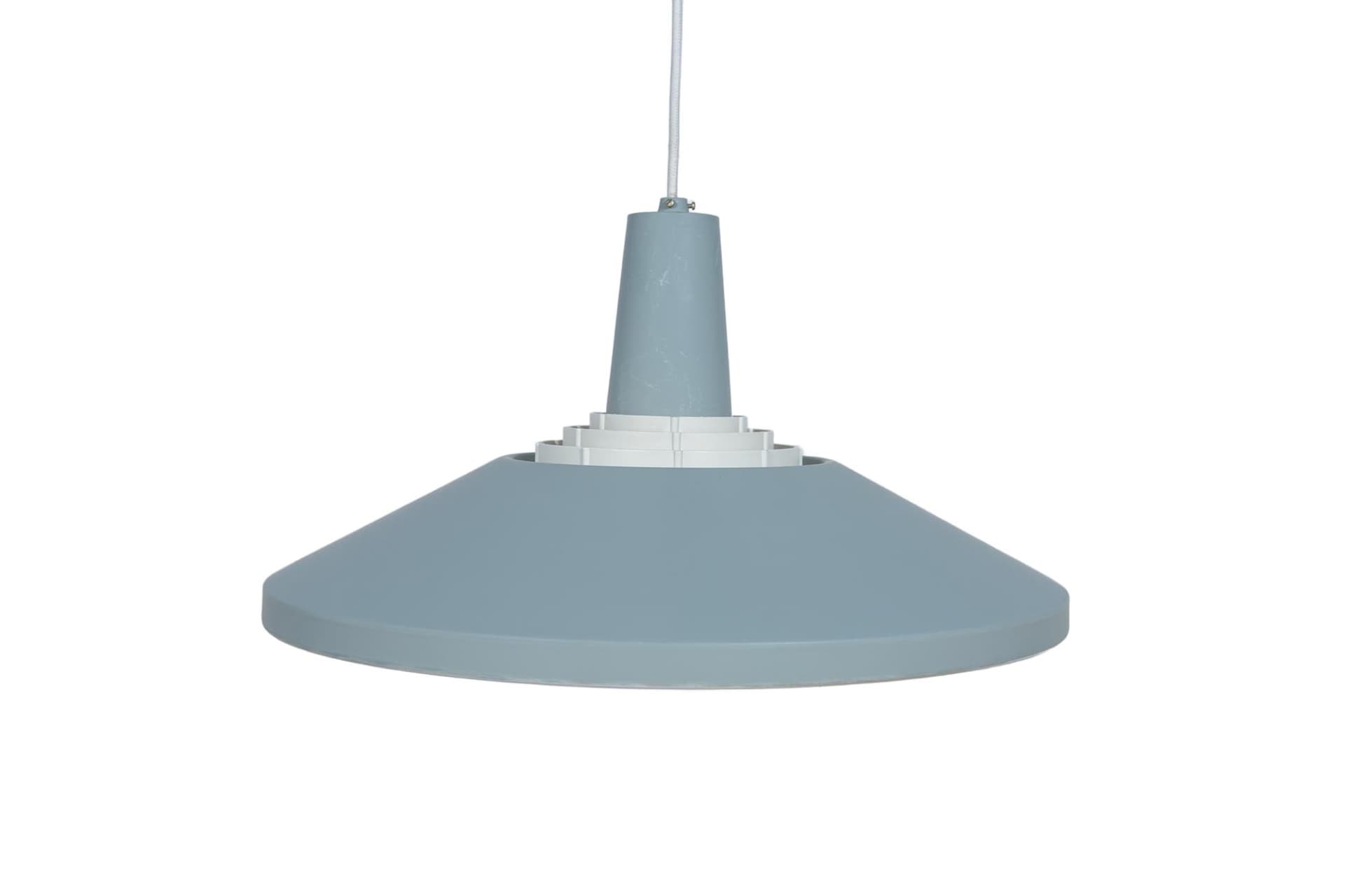 Lampa wisząca Fyns Plan, niebieski, metal, Lyfa, Dania, lata 70.