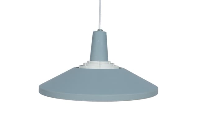 Lampa wisząca Fyns Plan, niebieski, metal, Lyfa, Dania, lata 70. - WYMIARY