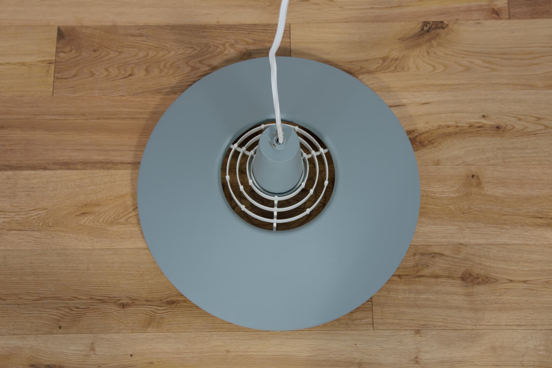 Lampa wisząca Fyns Plan, niebieski, metal, Lyfa, Dania, lata 70. - 289702