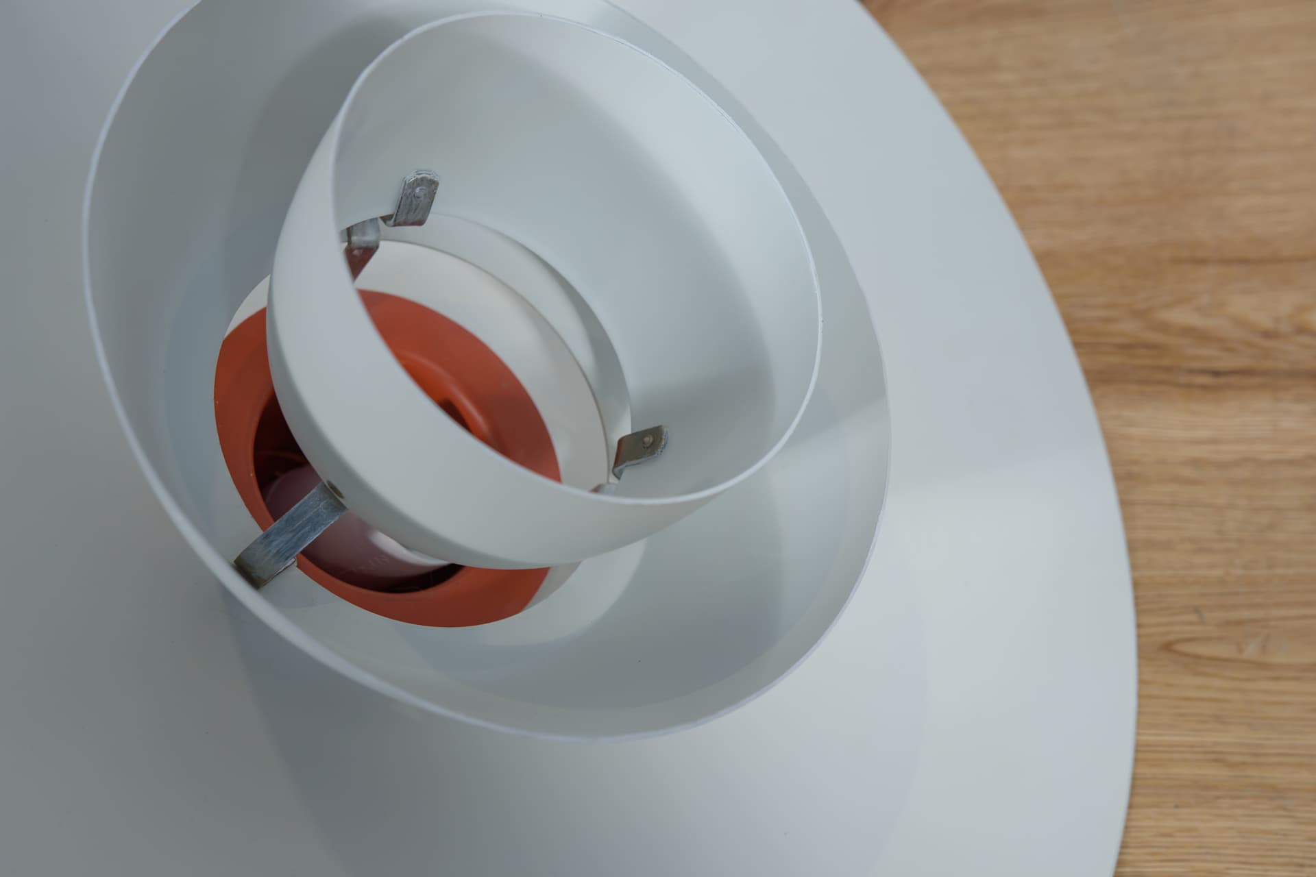 Lampa wisząca PH 4/3, biały, metal, proj. P. Henningsen, Louis Poulsen, Dania, lata 60. - 289719