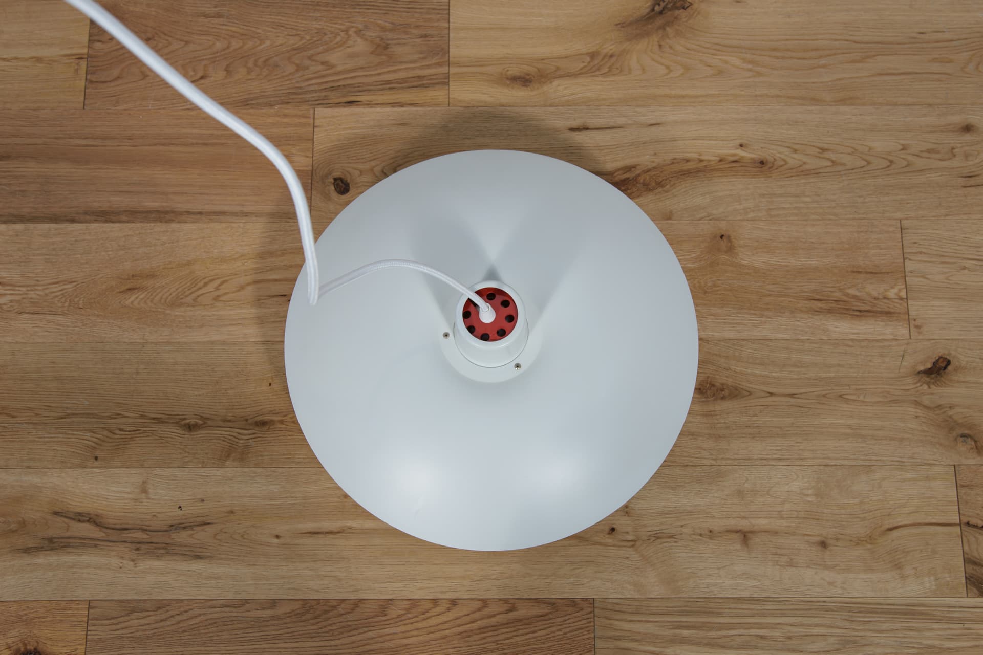 Lampa wisząca PH 4/3, biały, metal, proj. P. Henningsen, Louis Poulsen, Dania, lata 60. - 289716