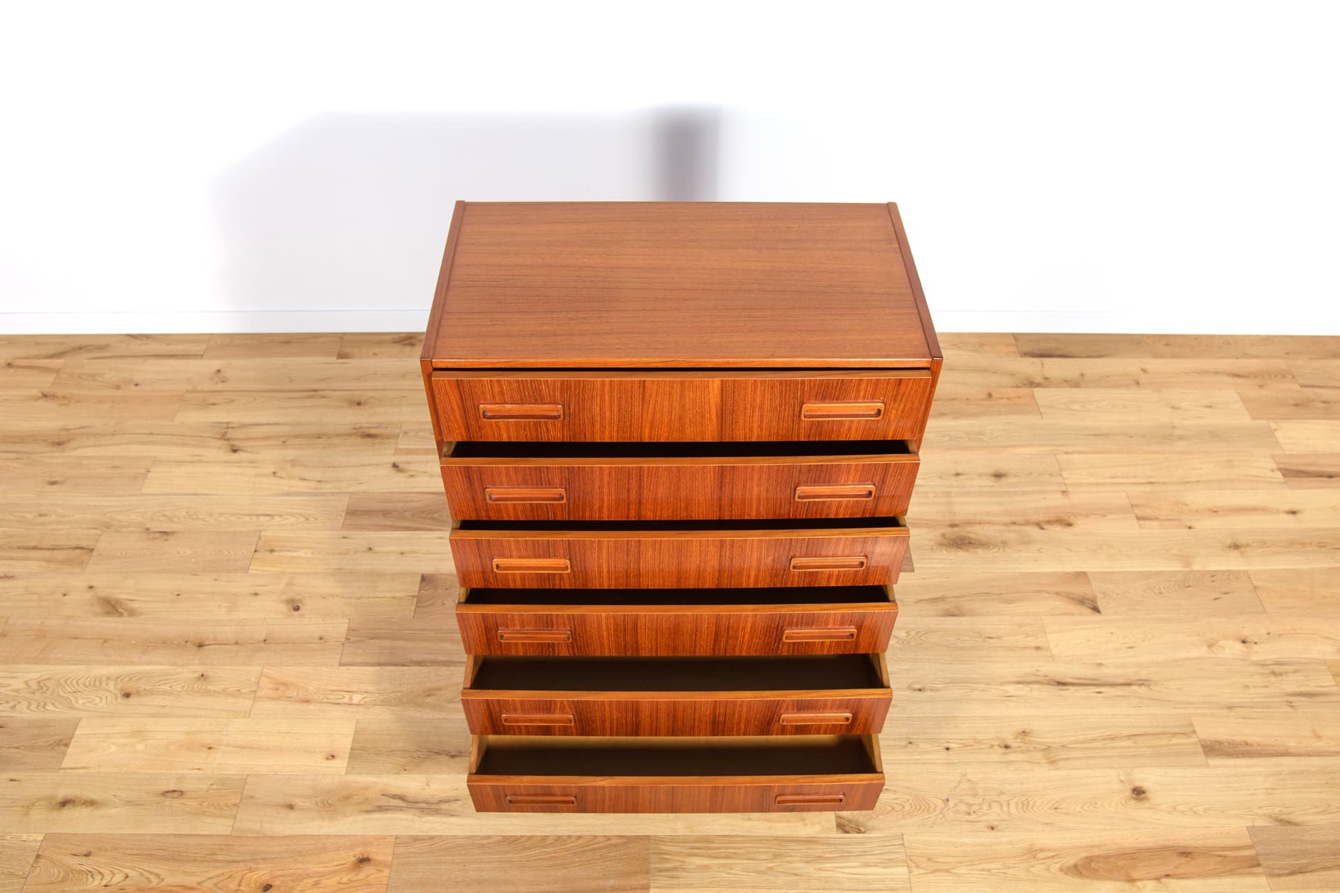 Komoda, teak brązowy, proj. E. Jensen, Dania, lata 60. - 289836