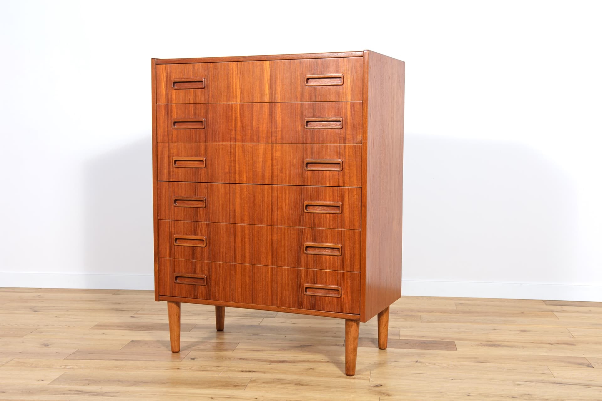 Komoda, teak brązowy, proj. E. Jensen, Dania, lata 60. - 289830