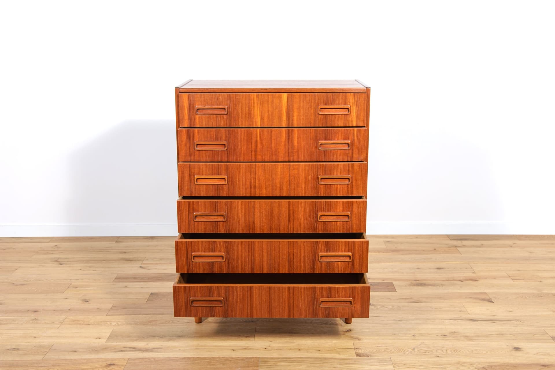 Komoda, teak brązowy, proj. E. Jensen, Dania, lata 60. - 289835