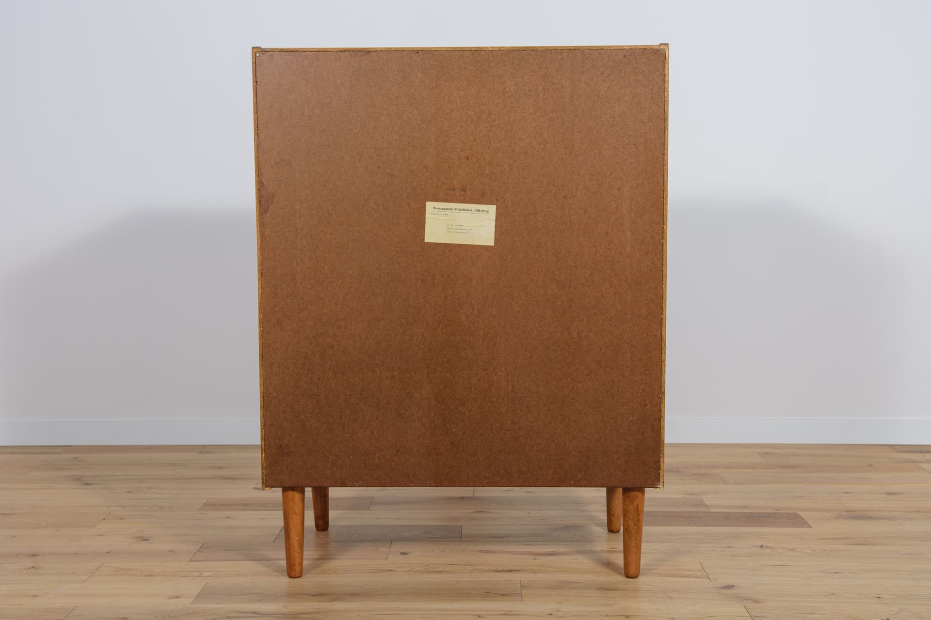 Komoda, teak brązowy, proj. E. Jensen, Dania, lata 60. - 289834