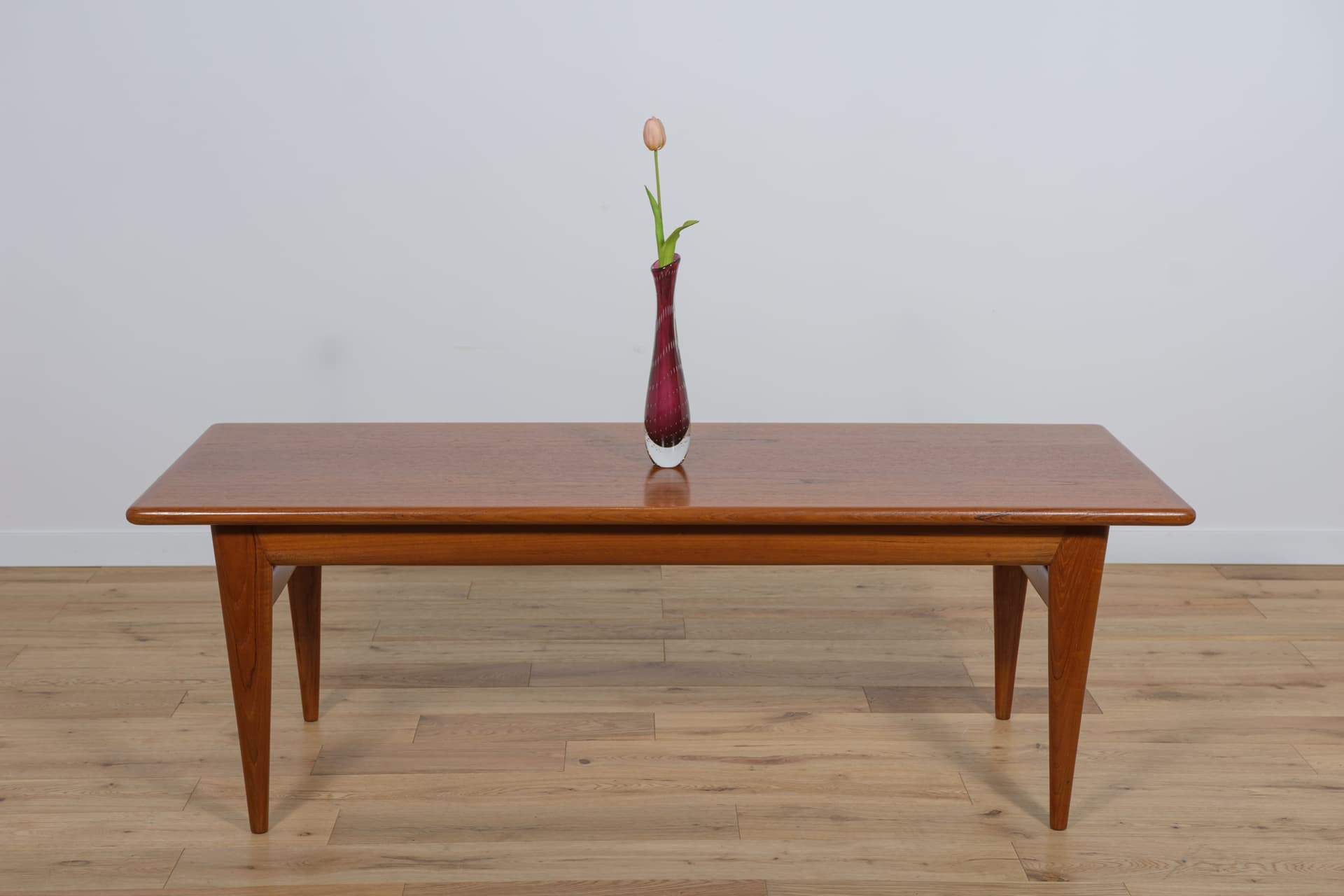 Coffee table, brown teak, by N. O. Møller, Denmark, 1960s. - 289859